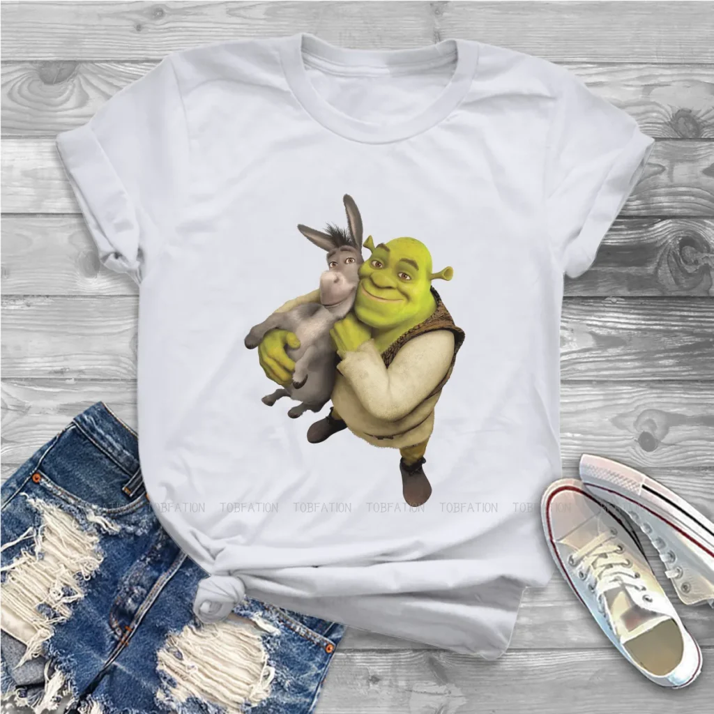 And Donkey Kawaii Girls Women T Shirt Shrek Comedy Film Blusas Harajuku Casual Short Sleeve Vintage - Shrek Shop