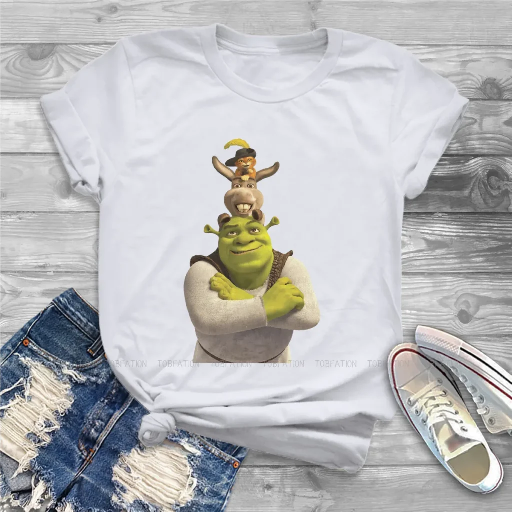 Best Friends Ever Women Tshirts Shrek Comedy Film Gothic Vintage Female Clothing Loose Cotton Graphic Short - Shrek Shop