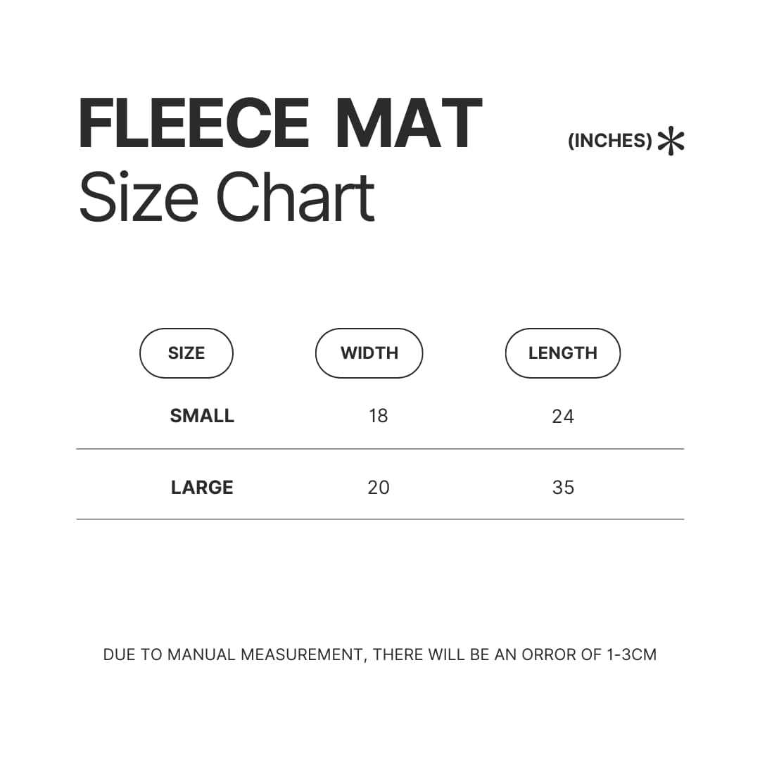 Fleece Mat Size Chart - Shrek Shop