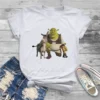 Friends Women Clothing Shrek Comedy Film Graphic Print Female Tshirts Vintage Graphic Loose Tops Tee Kawaii - Shrek Shop