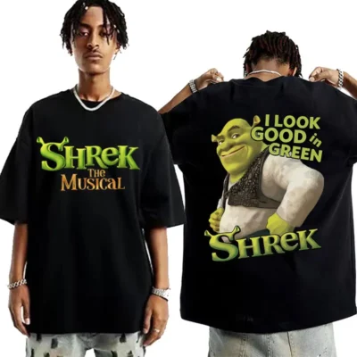 Funny Animated Shrek Musical Logo T Shirt Men s Women Fashion Cotton Oversized T shirt Vintage - Shrek Shop