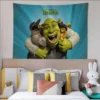 S Shrek Movie Tapestry Cartoon Tapestry Art Science Fiction Room Home Decor Wall Hanging Sheets 2 - Shrek Shop