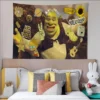 S Shrek Movie Tapestry Cartoon Tapestry Art Science Fiction Room Home Decor Wall Hanging Sheets 8 - Shrek Shop