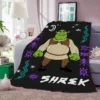 S shrek Double Bedspread Throw Blanket for Sofa Bed Blankets Knee Fluffy Soft Warm Winter Oversized 4 - Shrek Shop