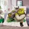 S shrek Double Bedspread Throw Blanket for Sofa Bed Blankets Knee Fluffy Soft Warm Winter Oversized 9 - Shrek Shop