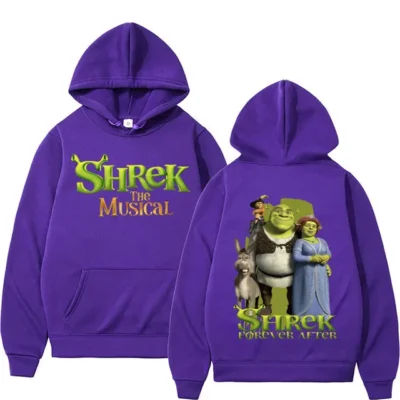 Shrek The Musical Logo Print Hoodies Men Women Funny Meme Cartoon Clothing Hooded Man Casual Pullovers.jpg 640x640 11 - Shrek Shop