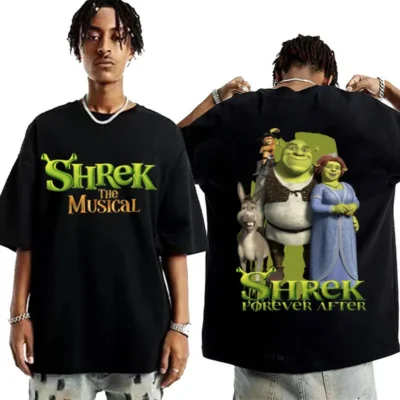 Shrek The Musical Logo Print T Shirt Men Women Funny Meme Clothing Tee Shirt Male Casual - Shrek Shop