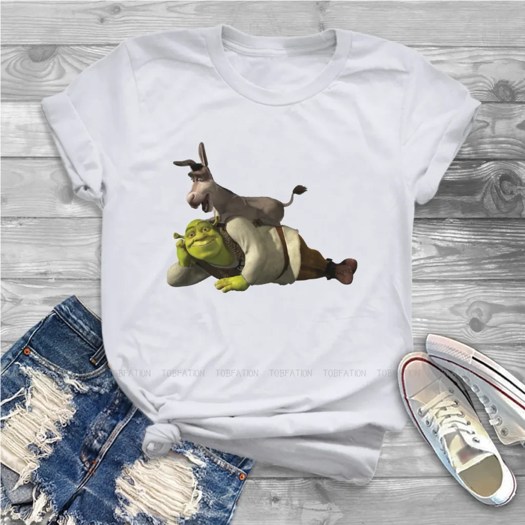 Shrek and Donkey Feminine Clothes Shrek Comedy Film Oversized T shirt Goth Vintage Female Blusas - Shrek Shop