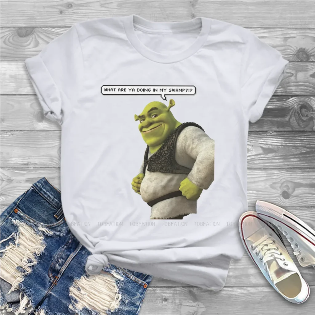 Smile Cute Girls Women T Shirt Shrek Comedy Film Blusas Harajuku Casual Short Sleeve Vintage Oversized - Shrek Shop