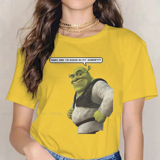 Smile Cute Girls Women T Shirt Shrek Comedy Film Blusas Harajuku Casual Short Sleeve Vintage Oversized.jpg 640x640 10 - Shrek Shop