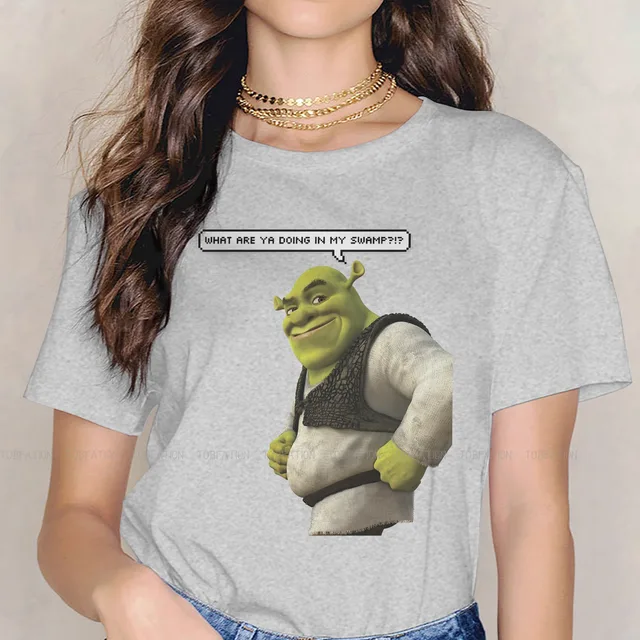 Smile Cute Girls Women T Shirt Shrek Comedy Film Blusas Harajuku Casual Short Sleeve Vintage Oversized.jpg 640x640 19 - Shrek Shop