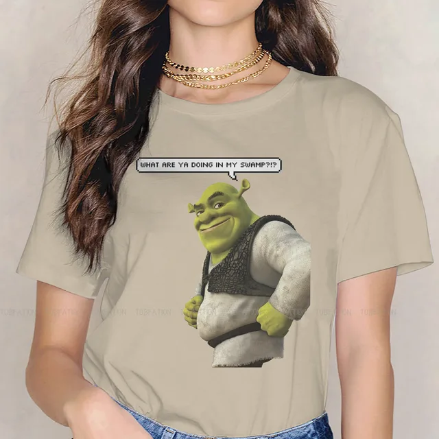 Smile Cute Girls Women T Shirt Shrek Comedy Film Blusas Harajuku Casual Short Sleeve Vintage Oversized.jpg 640x640 6 - Shrek Shop