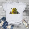 Surprised Female Shirts Shrek Comedy Film Oversized Vintage Women Clothing Harajuku Casual Feminine Blusas - Shrek Shop