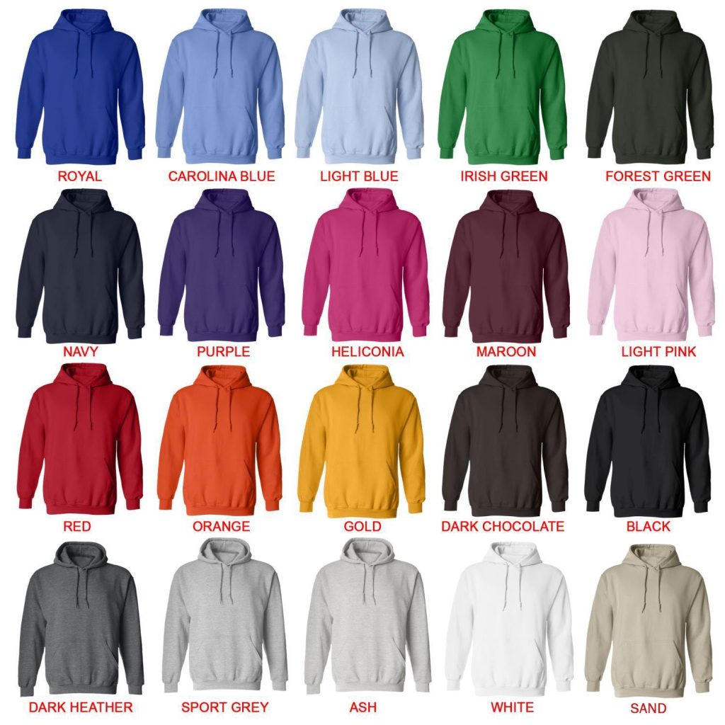 hoodie color chart - Shrek Shop